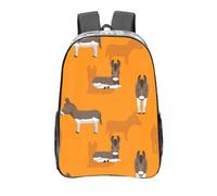 YXDVPALNE Modèle d'âne de dessin animé,16 pouces Sac à dos décontracté Sac à dos transparent Sac d'école résistant à l'eau