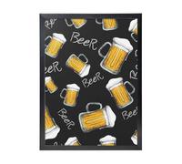 YXDVPALNE Modèle de chope à bière,Impressions d'art mural, cadre noir, peinture décorative à suspendre pour la maison, 30 x 40 cm