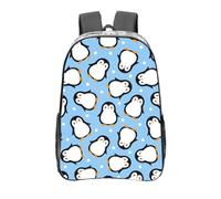 YXDVPALNE Modèle de dessin animé de pingouin mignon,16 pouces Sac à dos décontracté Sac à dos transparent Sac d'école résistant à l'eau