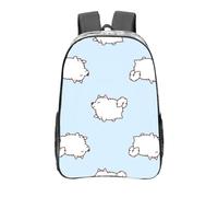 YXDVPALNE Modèle de marche de chiens Samoyèdes mignons,16 pouces Sac à dos décontracté Sac à dos transparent Sac d'école résistant à l'eau