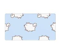 YXDVPALNE Modèle de Marche de Chiens samoyèdes Mignons,Tapis de Souris de Bureau Grand Format avec Base antidérapante en Caoutchouc, 40 x 70 cm