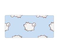 YXDVPALNE Modèle de Marche de Chiens samoyèdes Mignons,Tapis de Souris Grand Format pour Ordinateur, avec Base antidérapante en Caoutchouc, 40 x 90 cm