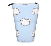 YXDVPALNE Modèle de Marche de Chiens Samoyèdes Mignons,Trousse à Crayons télescopique, Porte-Crayons avec Pochette à Crayons zippée