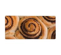 YXDVPALNE Modèle de Pain délicieux roulés à la Cannelle,Tapis de Souris Grand Format pour Ordinateur, avec Base antidérapante en Caoutchouc, 40 x 90 cm