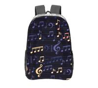 YXDVPALNE Modèle musical sans couture,16 pouces Sac à dos décontracté Sac à dos transparent Sac d'école résistant à l'eau