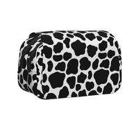 YXDVPALNE Motif imprimé Vache Trousse à Crayons Portable à Double Coque avec Fermeture éclair