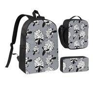 YXDVPALNE Mouton drôle,Ensemble de 3 sacs à dos, sac à lunch et trousse pour étudiant