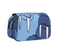 YXDVPALNE Mur du Morse Trousse à Crayons Portable à Double Coque avec Fermeture éclair