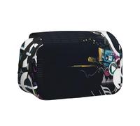 YXDVPALNE Musique Abstraite Trousse à Crayons Portable à Double Coque avec Fermeture éclair
