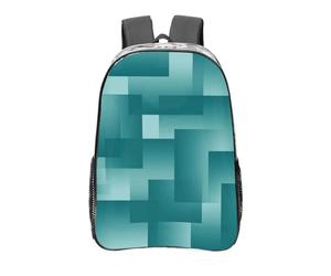 YXDVPALNE N'importe quelle couleur avec des blocs de dégradé bleu sarcelle,16 pouces Sac à dos décontracté Sac à dos transparent Sac d'école résistant à l'eau