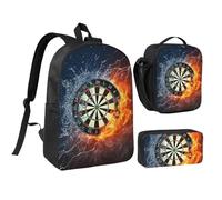 YXDVPALNE Nouveau jeu de fléchettes,Ensemble de 3 sacs à dos, sac à lunch et trousse pour étudiant