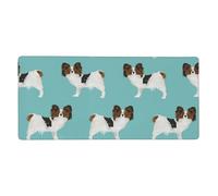 YXDVPALNE Papillon, Chien Mignon de Race Toy Spaniel,Tapis de Souris Grand Format pour Ordinateur, avec Base antidérapante en Caoutchouc, 40 x 90 cm