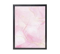 YXDVPALNE Pastel Rpse Marbre Rose,Impressions d'art mural, cadre noir, peinture décorative à suspendre pour la maison, 30 x 40 cm