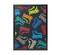YXDVPALNE Patins aux couleurs vives,Impressions d'art mural, cadre noir, peinture décorative à suspendre pour la maison, 30 x 40 cm