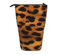 YXDVPALNE Peau de léopard Animal,Trousse à Crayons télescopique, Porte-Crayons avec Pochette à Crayons zippée