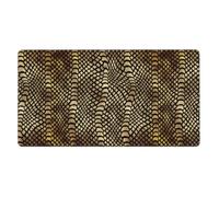 YXDVPALNE Peau de Python Noir doré Africain Safari sépia,Tapis de Souris de Bureau Grand Format avec Base antidérapante en Caoutchouc, 40 x 70 cm