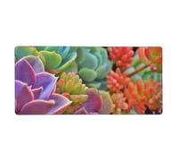 YXDVPALNE Plantes succulentes Mignonnes et Magnifiques,Tapis de Souris Grand Format pour Ordinateur, avec Base antidérapante en Caoutchouc, 40 x 90 cm