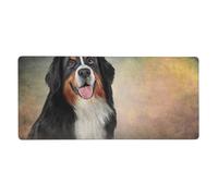 YXDVPALNE Portrait d'un Bouvier Bernois, Une Race de Chien Amusante,Tapis de Souris Grand Format pour Ordinateur, avec Base antidérapante en Caoutchouc, 40 x 90 cm