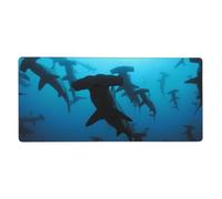 YXDVPALNE Requins-marteaux imprimés,Tapis de Souris Grand Format pour Ordinateur, avec Base antidérapante en Caoutchouc, 40 x 90 cm