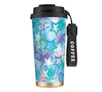 YXDVPALNE Rock Stars Flash,Tasse à café isotherme en acier inoxydable 316 avec cordon, 500 ml, idéale pour les voyages en voiture