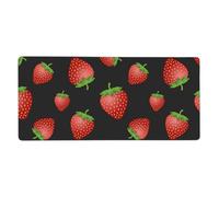 YXDVPALNE Rose Fraise à imprimé Fraise,Tapis de Souris Grand Format pour Ordinateur, avec Base antidérapante en Caoutchouc, 40 x 90 cm
