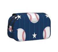 YXDVPALNE Star Baseball Trousse à Crayons Portable à Double Coque avec Fermeture éclair