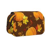 YXDVPALNE Style Floral d'automne Nature d'automne Trousse à Crayons Portable à Double Coque avec Fermeture éclair