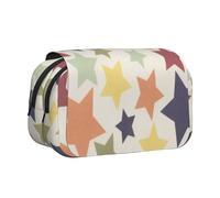 YXDVPALNE Surface colorée des étoiles Trousse à Crayons Portable à Double Coque avec Fermeture éclair