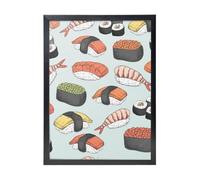 YXDVPALNE Sushi,Impressions d'art mural, cadre noir, peinture décorative à suspendre pour la maison, 30 x 40 cm