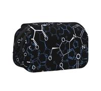 YXDVPALNE Symboles de Chimie Chimique Trousse à Crayons Portable à Double Coque avec Fermeture éclair