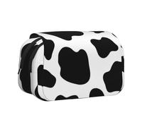 YXDVPALNE Taches de Vache Trousse à Crayons Portable à Double Coque avec Fermeture éclair