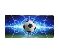 YXDVPALNE Terrain de Football pailleté avec Ballon de Soccer,Tapis de Souris Grand Format pour Ordinateur, avec Base antidérapante en Caoutchouc, 40 x 90 cm