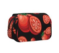 YXDVPALNE Tomates Rouges Trousse à Crayons Portable à Double Coque avec Fermeture éclair