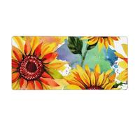 YXDVPALNE Tournesol coloré,Tapis de Souris Grand Format pour Ordinateur, avec Base antidérapante en Caoutchouc, 40 x 90 cm