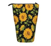 YXDVPALNE Tournesols Mignons,Trousse à Crayons télescopique, Porte-Crayons avec Pochette à Crayons zippée