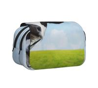 YXDVPALNE Vache drôle Trousse à Crayons Portable à Double Coque avec Fermeture éclair