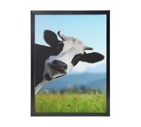 YXDVPALNE Vache mignonne imprimée,Impressions d'art mural, cadre noir, peinture décorative à suspendre pour la maison, 30 x 40 cm