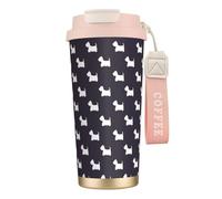 YXDVPALNE West Highland Terrier,Tasse à café isotherme en acier inoxydable 316 avec cordon, 500 ml, idéale pour les voyages en voiture