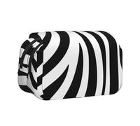 YXDVPALNE Zèbre Trousse à Crayons Portable à Double Coque avec Fermeture éclair