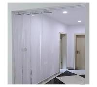 YXEHZ Rideau de Porte Pliable en PVC Transparent Rideau de Porte Coulissante Rideau Laniere PVC Convient aux Cloisons Anti-poussière des Véhicules D'usine(1.25x2m)