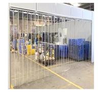 YXEHZ Rideau Porte Pliable en PVC Transparent Rideau Porte Coulissante Rideau Laniere PVC Convient aux Ateliers Et Entrepôts Push-Pull Et Pliable(1.62x2.2m)
