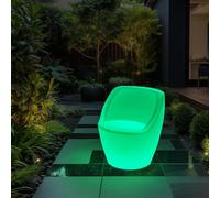 YXF-6372 Lampe de jardin LED lumineuse avec télécommande Rechargeable RGBW Luminosité réglable Nouveau meuble LED chic (YXF-6372 Fauteuil carré)