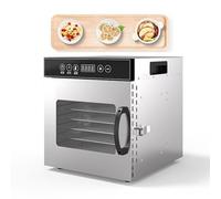 YXFAZPP Déshydrateur d'aliments, séchoir Alimentaire Portable en Acier Inoxydable, 8 Plateaux avec contrôle de température réglable Séchoir à Jerky Affichage LED