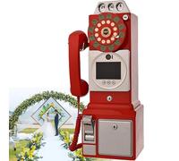 YXFAZPP Livre d'or vidéo et Audio de Mariage, téléphone Portable vidéo 1080P, Ornement de téléphone Antique avec Enregistrement de lentille pour diverses Occasions de fête mémorables (Red 64G)
