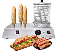 YXFAZPP Machine à Hot Dog de Restauration Machine à Hot Dog de Restauration Professionnelle, Hauteur 24 cm, Diamètre du Cylindre 20 cm Profondeur 4 et 3 Tiges de Toast (3sticks)