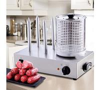 YXFAZPP Machine à Hot-Dog électrique avec cuiseur à Vapeur pour Hot-Dog et Chauffe-Pain, Machine à Hot-Dog pour saucisses, récipient de Chaleur Amovible (4sticks)