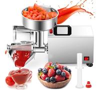 YXFAZPP Machine à Passer La Tomate électrique, Machine à Sauce aux Fruits en Acier Inoxydable Commercial, Angle Réglable, Durabilité efficace, Facile à Nettoyer