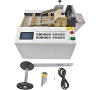 YXFAZPP Machine de découpe Micro-Ordinateur, coupeur de câbles à 250W entièrement Automatique, Largeur de Coupe 100 mm, pour Tubes en Caoutchouc/Plastique, Fils, Feuilles et Films.