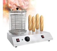 YXFAZPP Pain à Hot-Dog électrique, Machine à Hot-Dogs Commerciale 458 W, Grille-Pain à Hot-Dog et Grille-Pain en Acier Inoxydable pour épicerie, Magasin de détail, Pain à saucisses (4)
