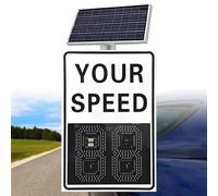 YXFAZPP Panneau de limitation de Vitesse Radar à énergie Solaire, Panneau d'avertissement de Retour d'information sur Le trafic, Affichage de la Vitesse, réfléchissant à Haute luminosité